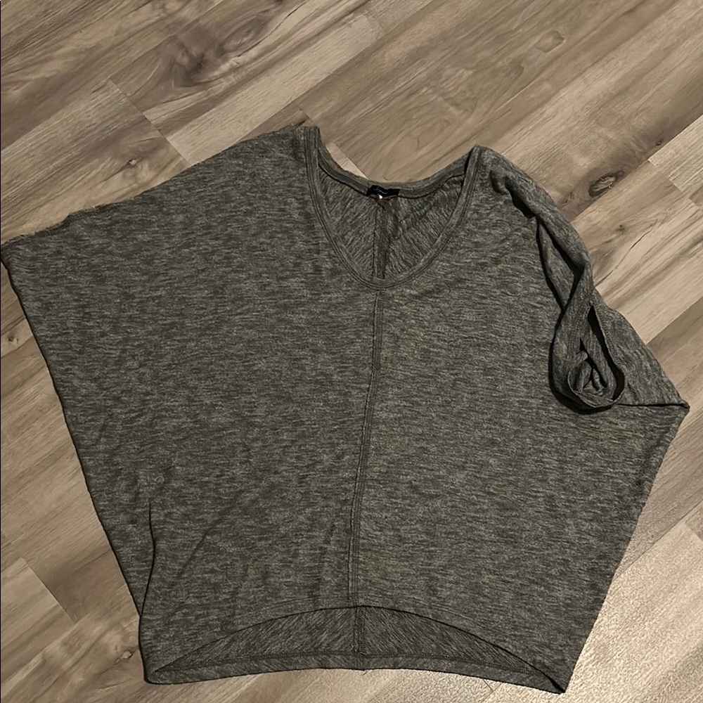 Soprano Gray/Green Heather Brushed Fleece Women's Tunic Size M